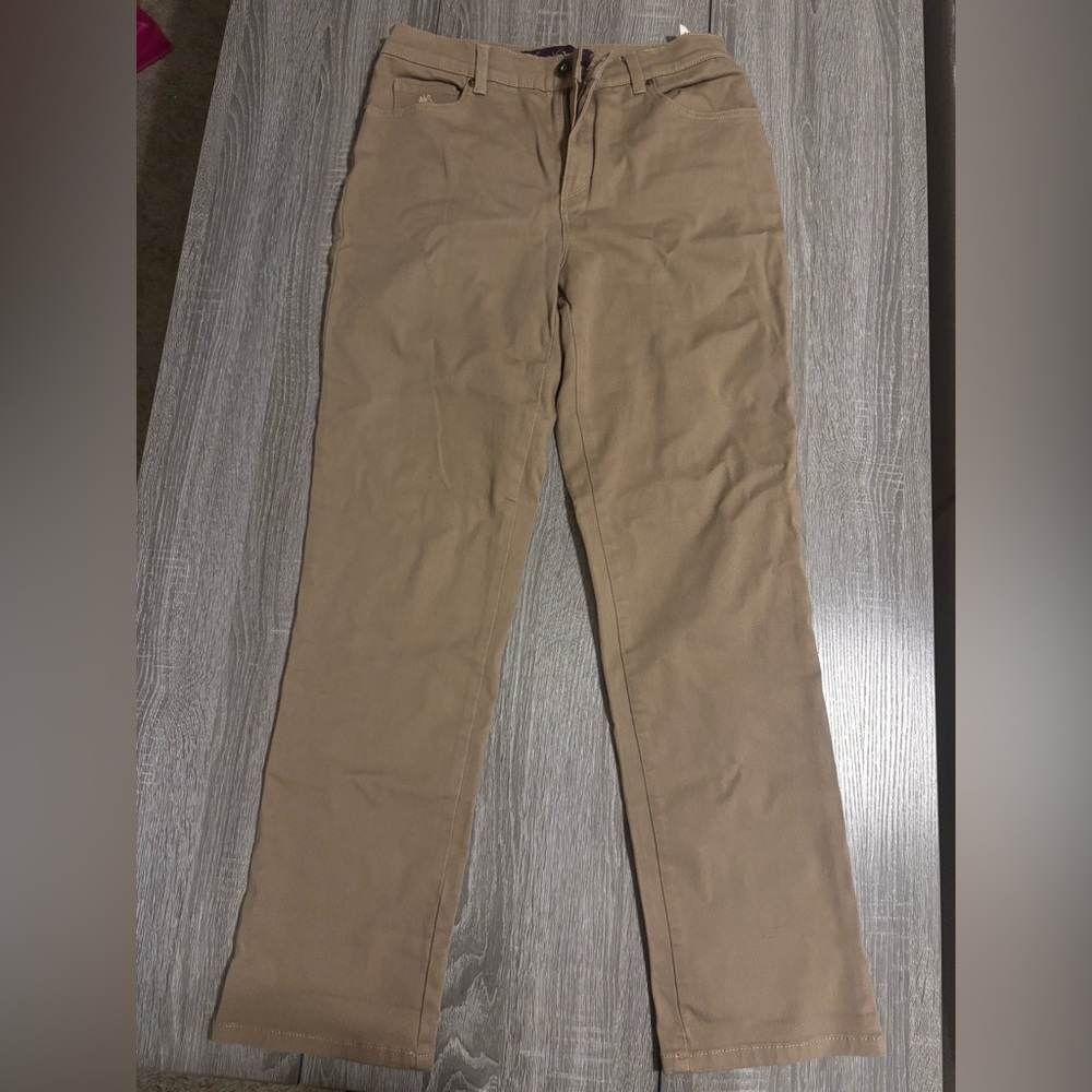 Gloria Vanderbilt Women's Straight Leg Tan Jeans